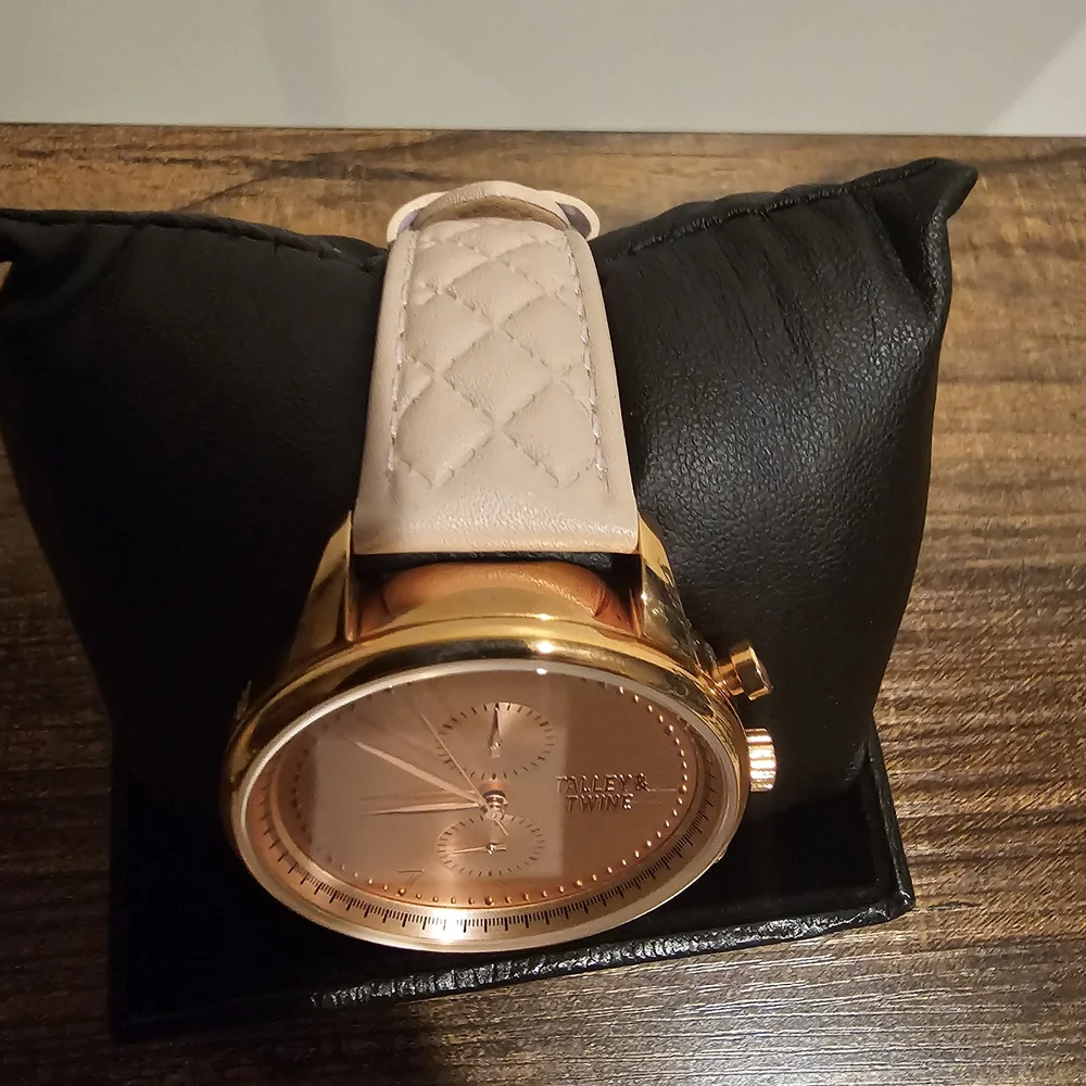 Talley & Twine Gold Watch with Tan Strap